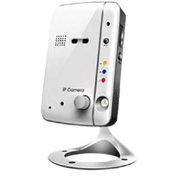 Caméra IP Double Lentilles, RJ45, Wifi, plug and play, avec vision des images facile sur Smartphone, PDA, ordinateurs.